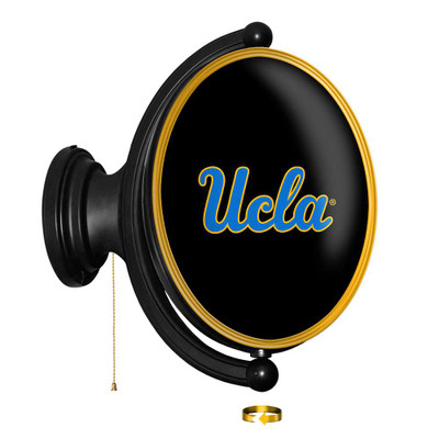 UCLA Bruins Original Oval Rotating Lighted Wall Sign - Black | The Fan-Brand | NCUCLA-125-01D