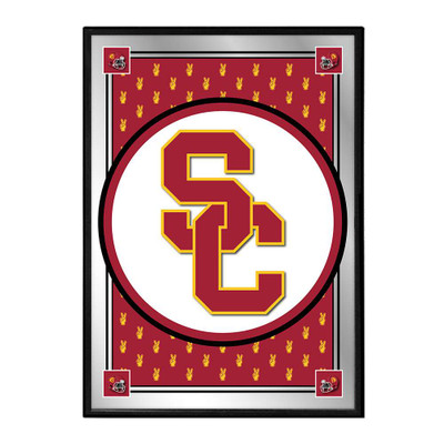 USC Trojans Team Spirit, SC - Framed Mirrored Wall Sign | The Fan-Brand | NCUSCT-275-02