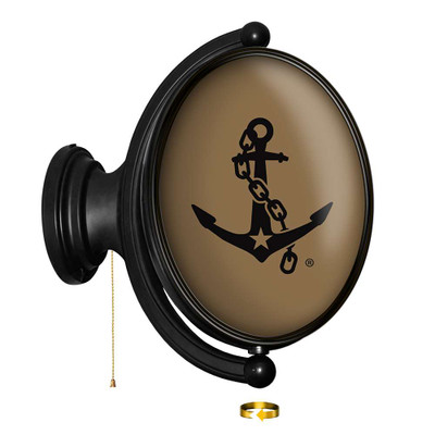Vanderbilt Commodores Anchor - Oval Rotating Lighted Wall Sign - Gold | The Fan-Brand | NCVAND-125-02B