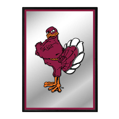 Virginia Tech Hokies Mascot - Framed Mirrored Wall Sign - Maroon Edge | The Fan-Brand | NCVTCH-275-01A