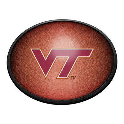 Virginia Tech Hokies Pigskin - Oval Slimline Lighted Wall Sign | The Fan-Brand | NCVTCH-140-21