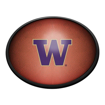 Washington Huskies Pigskin - Oval Slimline Lighted Wall Sign | The Fan-Brand | NCWASH-140-21