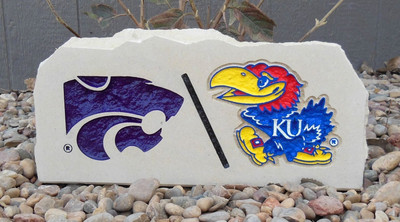Kansas State Wildcats Decorative Stone House Divided Large | Stoneworx | ksu36