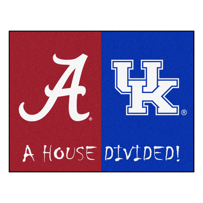 Alabama Crimson Tide / Kentucky Wildcats House Divided Mat | Fanmats | 26976