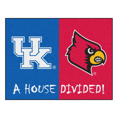 Kentucky Wildcats / Louisville Cardinals House Divided Mat | Fanmats | 7106