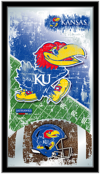 Kansas Jayhawks Football Wall Mirror | Holland Bar Stool Co. | MFtblKnsasU