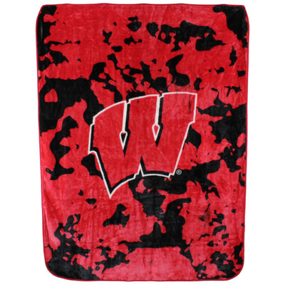 Wisconsin Badgers 63" x 86" Raschel Throw Blanket | College covers | WISTH