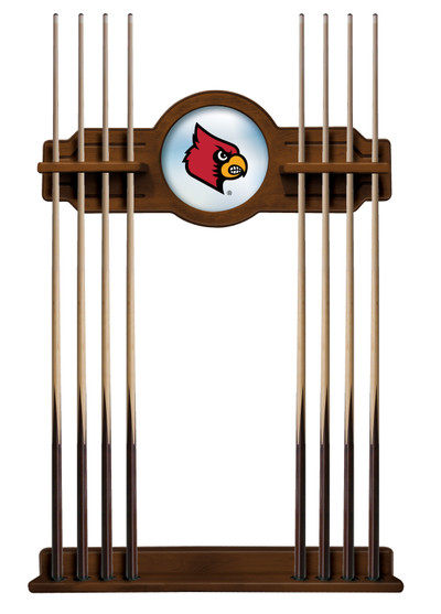 Louisville Cardinals Solid Wood Cue Rack | Holland Bar Stool Co. | CueChrdLville