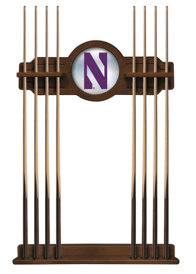 Northwestern Wildcats Solid Wood Cue Rack | Holland Bar Stool Co. | CueChrdNthwst