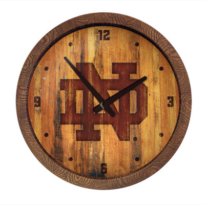 Notre Dame Fighting Irish: Branded "Faux" Barrel Top Clock | The Fan-Brand | NCNTRD-560-02