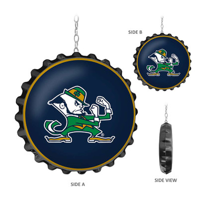 Notre Dame Fighting Irish: Leprechaun - Bottle Cap Dangler | The Fan-Brand | NCNTRD-220-02