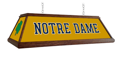 Notre Dame Fighting Irish: Premium Wood Pool Table Light - Irish Gold / Shamrock Cap | The Fan-Brand | NCNTRD-330-02C