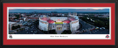 Ohio State Buckeyes Deluxe Matted Frame - Aerial Stadium | Blakeway | OSU13D