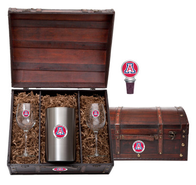 Arizona Wildcats Wine Chest Set | Heritage Pewter | WSC10145ER