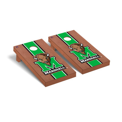 Marshall Thundering Herd Regulation Cornhole Game Set Rosewood Stained Stripe Version| VICTORY TAILGATE |15616