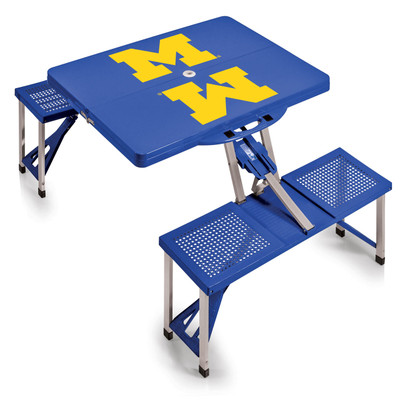 Michigan Wolverines Folding Picnic Table | Picnic Time | 811-00-139-344-0
