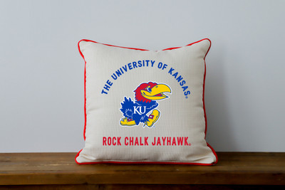 Kansas Jayhawks Arched Throw Pillow | Little Birdie | KU0006AP