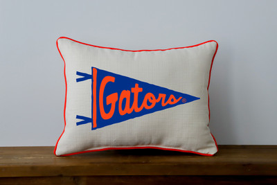Florida Gators Pennant Throw Pillow | Little Birdie | UF0012AP