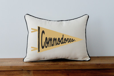 Vanderbilt Commodores Pennant Throw Pillow | Little Birdie | VU0005AP