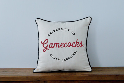 South Carolina Gamecocks Retro Circle Throw Pillow | Little Birdie | USC0004AP