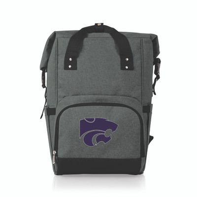 Kansas State Wildcats On The Go Roll-Top Cooler Backpack | Picnic Time | 616-00-105-256-0