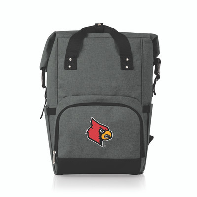 Louisville Cardinals On The Go Roll-Top Cooler Backpack | Picnic Time | 616-00-105-306-0