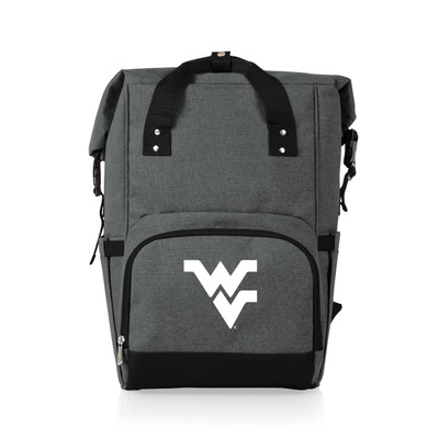 West Virginia Mountaineers On The Go Roll-Top Cooler Backpack | Picnic Time | 616-00-105-836-0