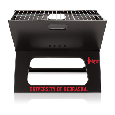 Nebraska Huskers Portable Charcoal BBQ Grill | Picnic Time | 775-00-175-404-0