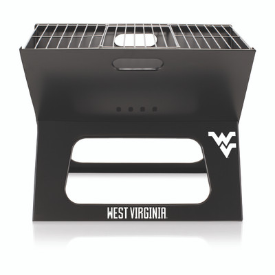 West Virginia Mountaineers Portable Charcoal BBQ Grill | Picnic Time | 775-00-175-834-0