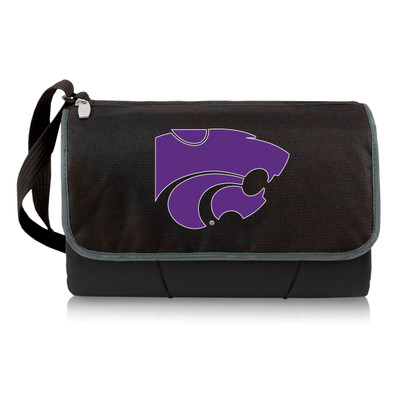 Kansas State Wildcats Outdoor Picnic Blanket and Tote - Black | Picnic Time | 820-00-175-254-0