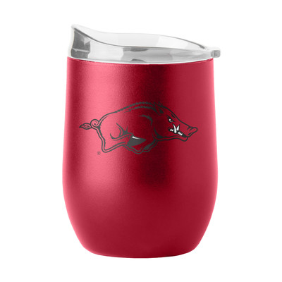 Arkansas Razorbacks 16 oz. Flipside Powder Coat Curved Beverage Tumbler | Logo Brands | LGC108-S16PB-34