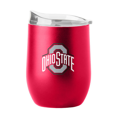 Ohio State Buckeyes 16 oz. Flipside Powder Coat Curved Beverage Tumbler | Logo Brands | LGC191-S16PB-34