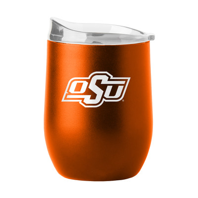 Oklahoma State Cowboys 16 oz. Flipside Powder Coat Curved Beverage Tumbler | Logo Brands | LGC193-S16PB-34