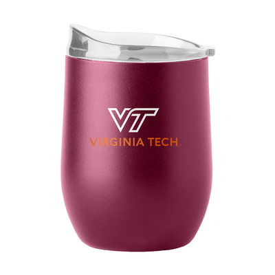 Virginia Tech Hokies 16 oz. Flipside Powder Coat Curved Beverage Tumbler | Logo Brands | LGC235-S16PB-34