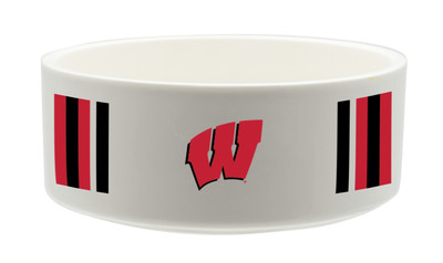 Wisconsin Badgers Ceramic Pet Bowl | Memory Company | COL-WIS-2822-121-SB