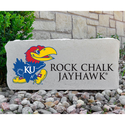 Kansas Jayhawks Decorative Stone Rock Chalk - Large | Stoneworx | KU#37