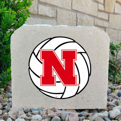 Nebraska Huskers Decorative Stone Volleyball - Medium | Stoneworx | NEB-33