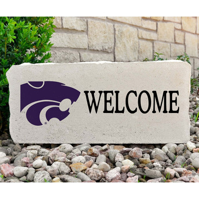Kansas State Wildcats Decorative Stone Powercat Welcome - Large | Stoneworx2 | KSU-34