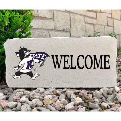 Kansas State Wildcats Decorative Stone Willie Welcome - Large | Stoneworx2 | KSU-35