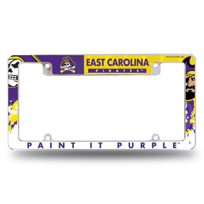 East Carolina Pirates Primary Chrome License Plate Frame | Rico Industries | AFC130602T