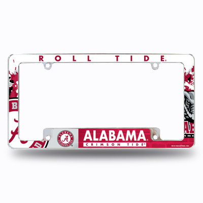 Alabama Crimson Tide Primary Chrome License Plate Frame | Rico Industries | AFC150101B