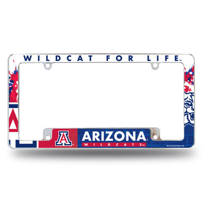 Arizona Wildcats Primary Chrome License Plate Frame | Rico Industries | AFC460102B