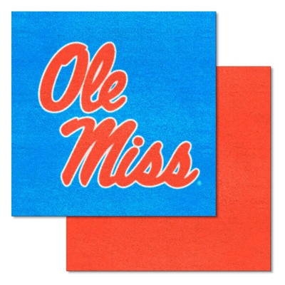 Mississippi Rebels Carpet Tiles - Yale Blue | Fanmats | 27232