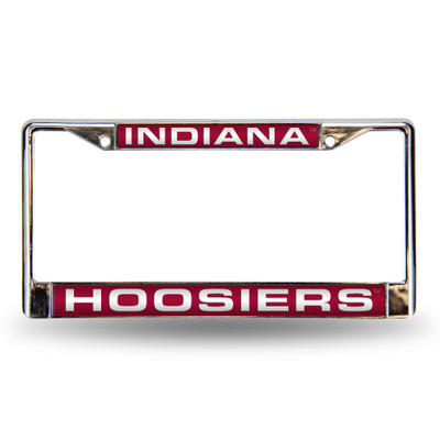 Indiana Hoosiers Red Laser Cut Chrome Frame | Rico Industries | FCL200101