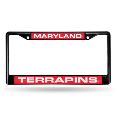 Maryland Terrapins Black Laser Cut Chrome Frame | Rico Industries | FCLB320201