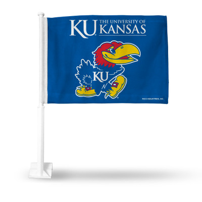 Kansas Jayhawks Standard Double Sided Car Flag | Rico Industries | FG310102