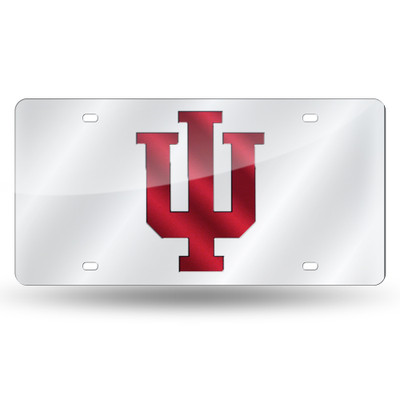 Indiana Hoosiers Silver Silver Laser Cut Tag  | Rico Industries | LZS200101