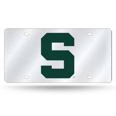 Michigan State Spartans Silver Silver Laser Cut Tag  | Rico Industries | LZS220102