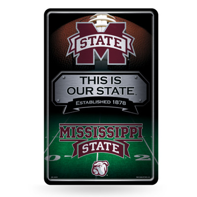 Mississippi State Bulldogs metal home decor sign | Rico Industries | MSL160101
