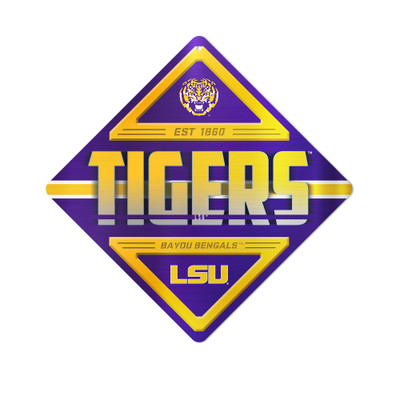 LSU Tigers Metal Wall Sign | Rico Industries | MXS170101